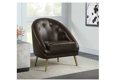 Image for Trinity Chair With Gold Legs In Phoenix Brown