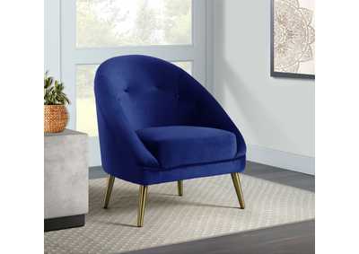 Image for Trinity 16070 Chair With Gold Leg Broadway Navy