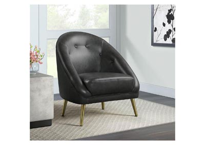 Image for Trinity Chair With Gold Legs In Phoenix Magnetite