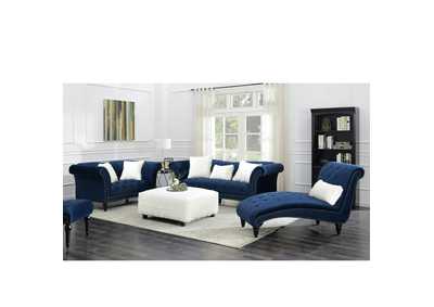 Image for Twain 8975 Loveseat In Broadway Navy With 2 Large Pillows
