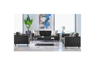 Image for Hampton Loveseat In Fiero Charcoal Top Grain - Pvc