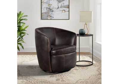 Image for Vito Swivel Chair In Pebble Brown