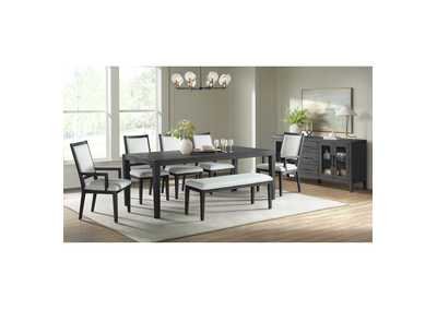 Image for Versailles Contemporary Arm Chair With Boucle White Fabric In Black 2 Per Carton
