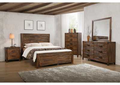 Image for Warner Full Platform Storage Bed In Chestnut