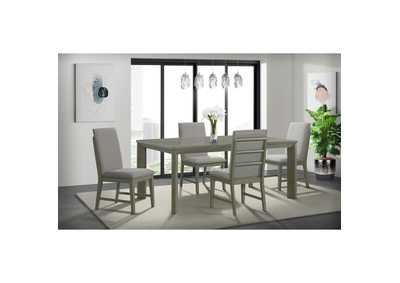 Zig 5 Piece Dining Set In Grey - Table And Four Chairs