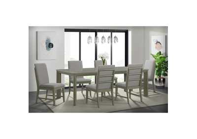 Image for Zig Side Chair With Fabric Ladder Back Grey 2 Per Carton