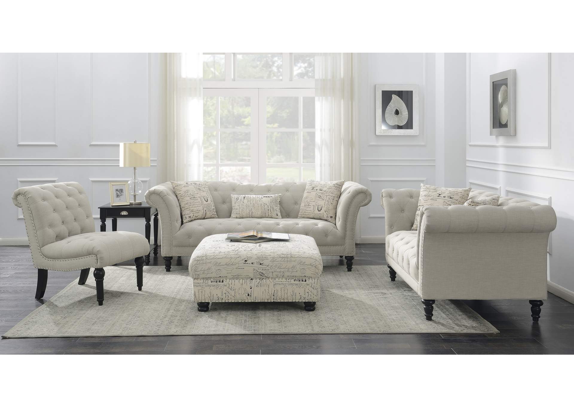 Hutton II Charcoal Gray Sofa & Loveseat,Emerald Home Furnishings