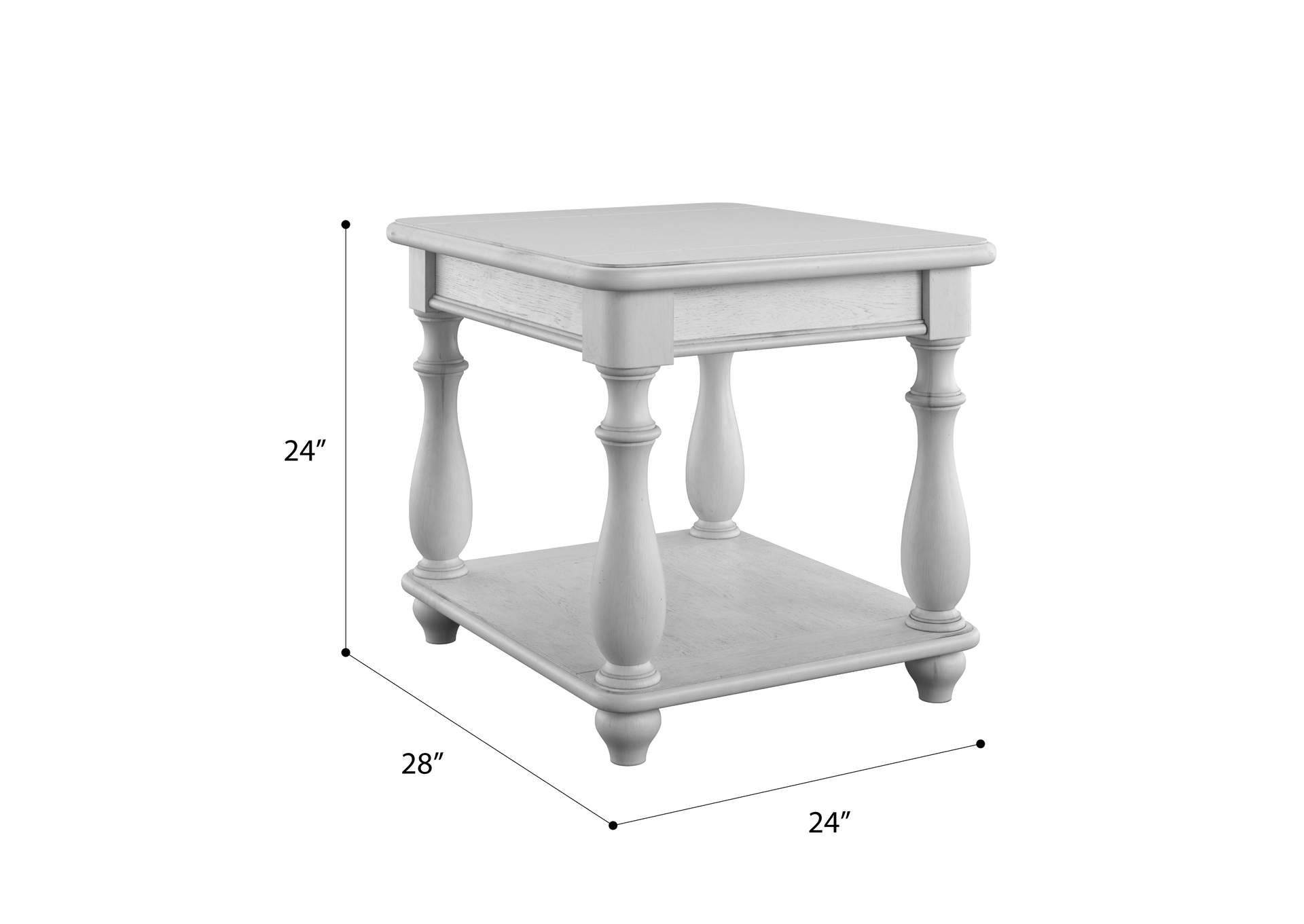 New Haven Square End Table,Emerald Home Furnishings