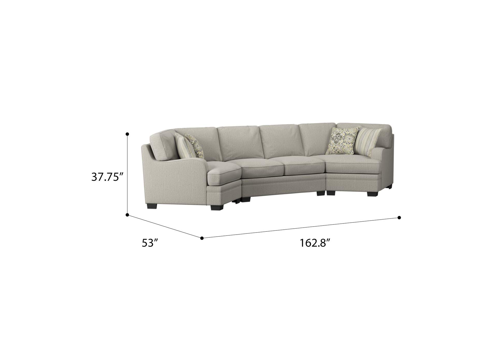 Analiese Cuddler Sectional,Emerald Home Furnishings