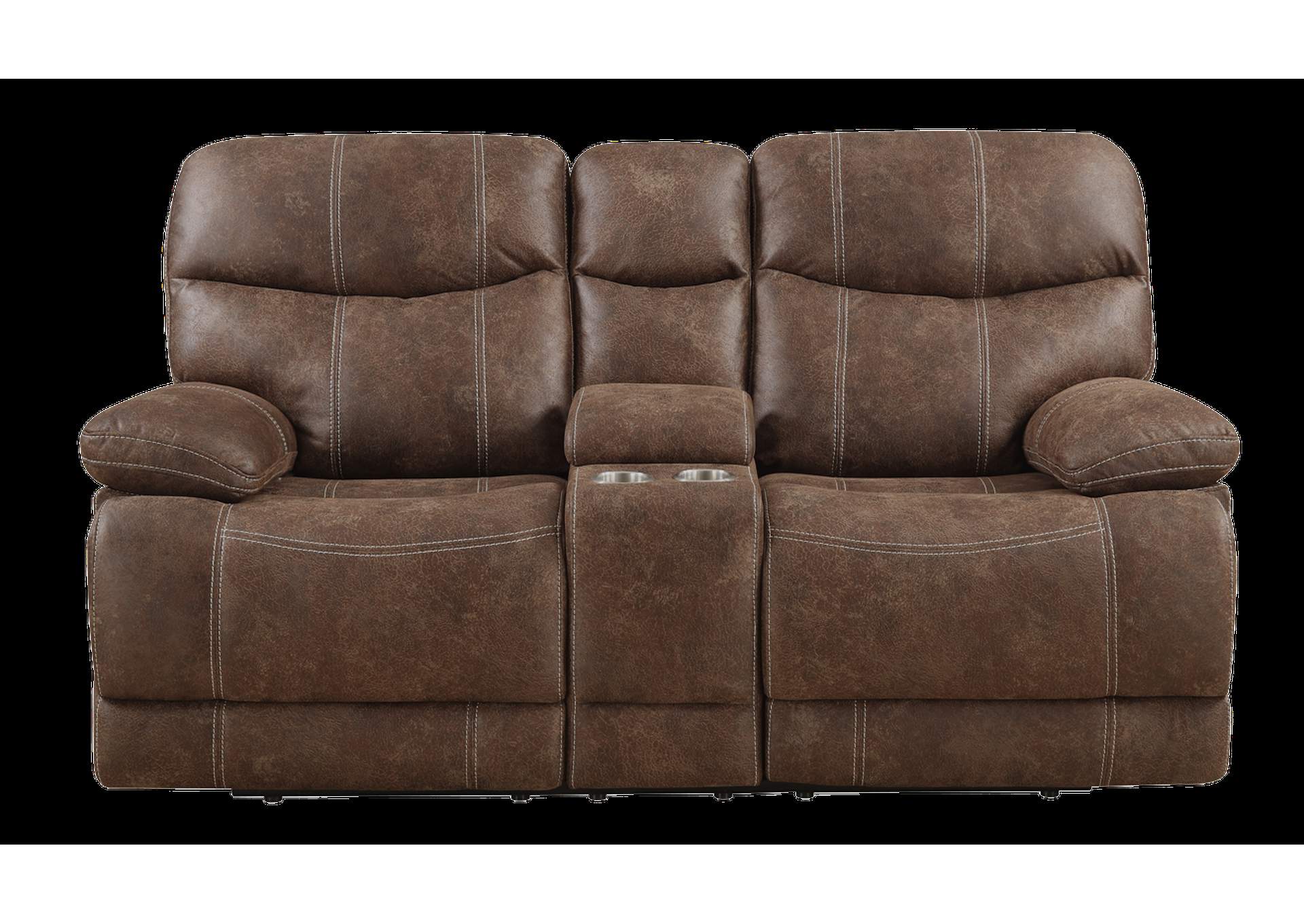 Earl Reclining Console Loveseat,Emerald Home Furnishings