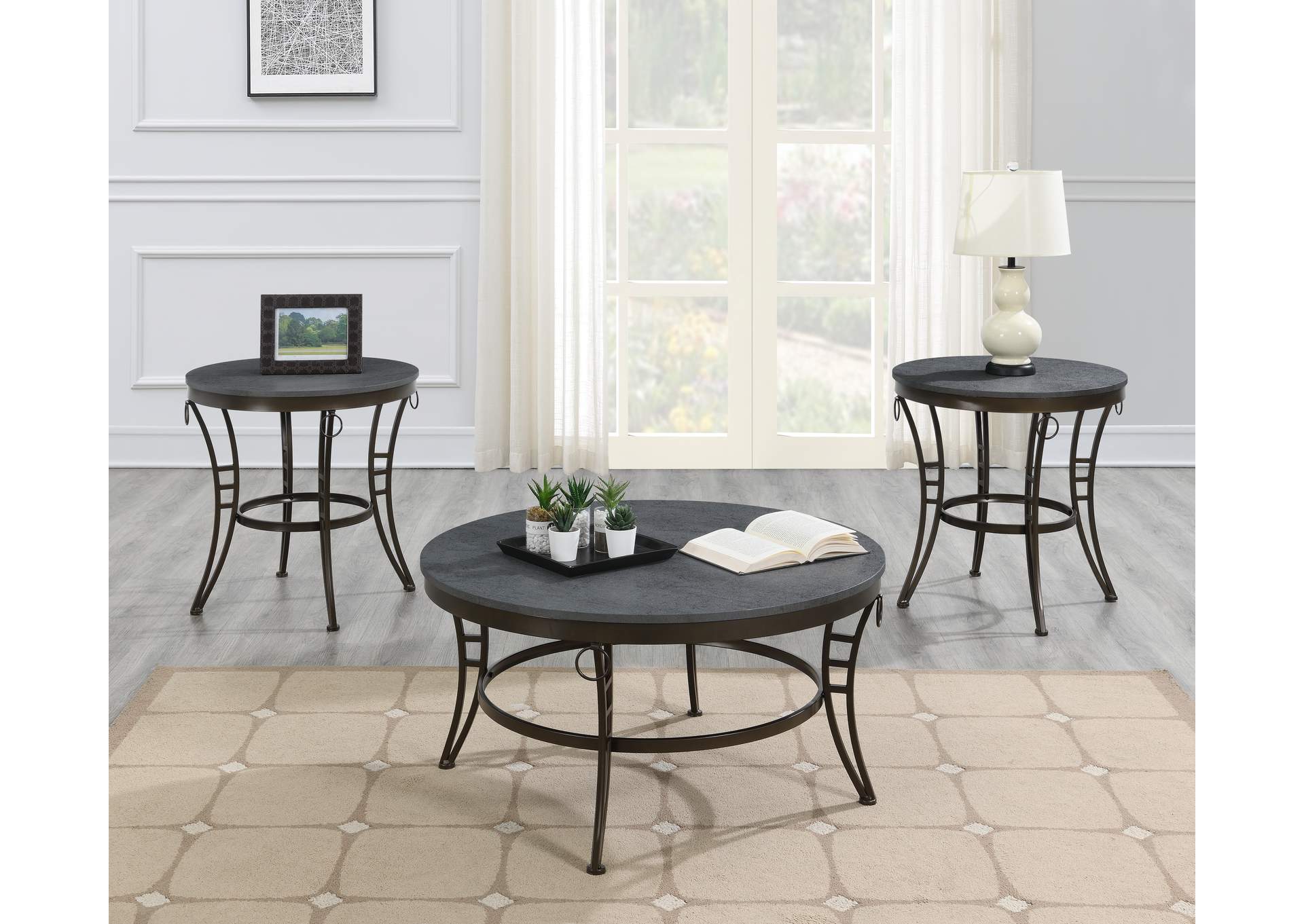 Emmerson Round Coffee Table,Emerald Home Furnishings