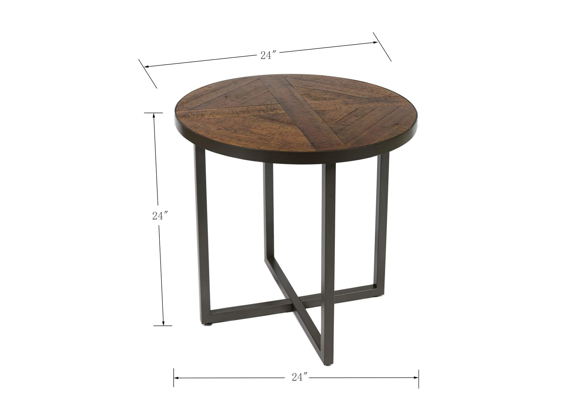Denton Round End Table,Emerald Home Furnishings