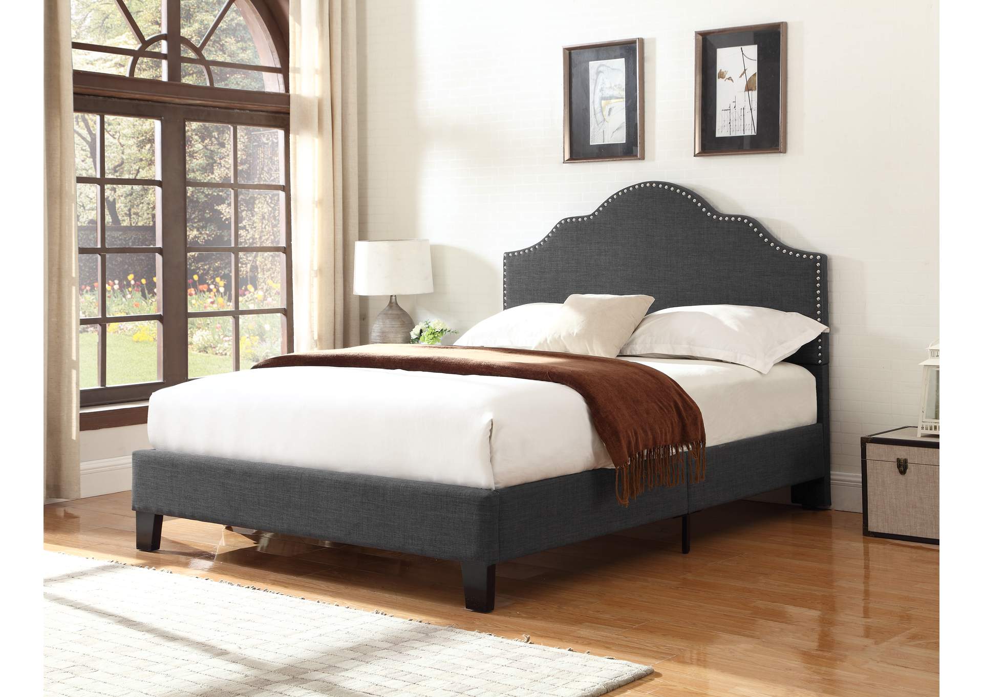 Madison Queen Upholstered Bed,Emerald Home Furnishings