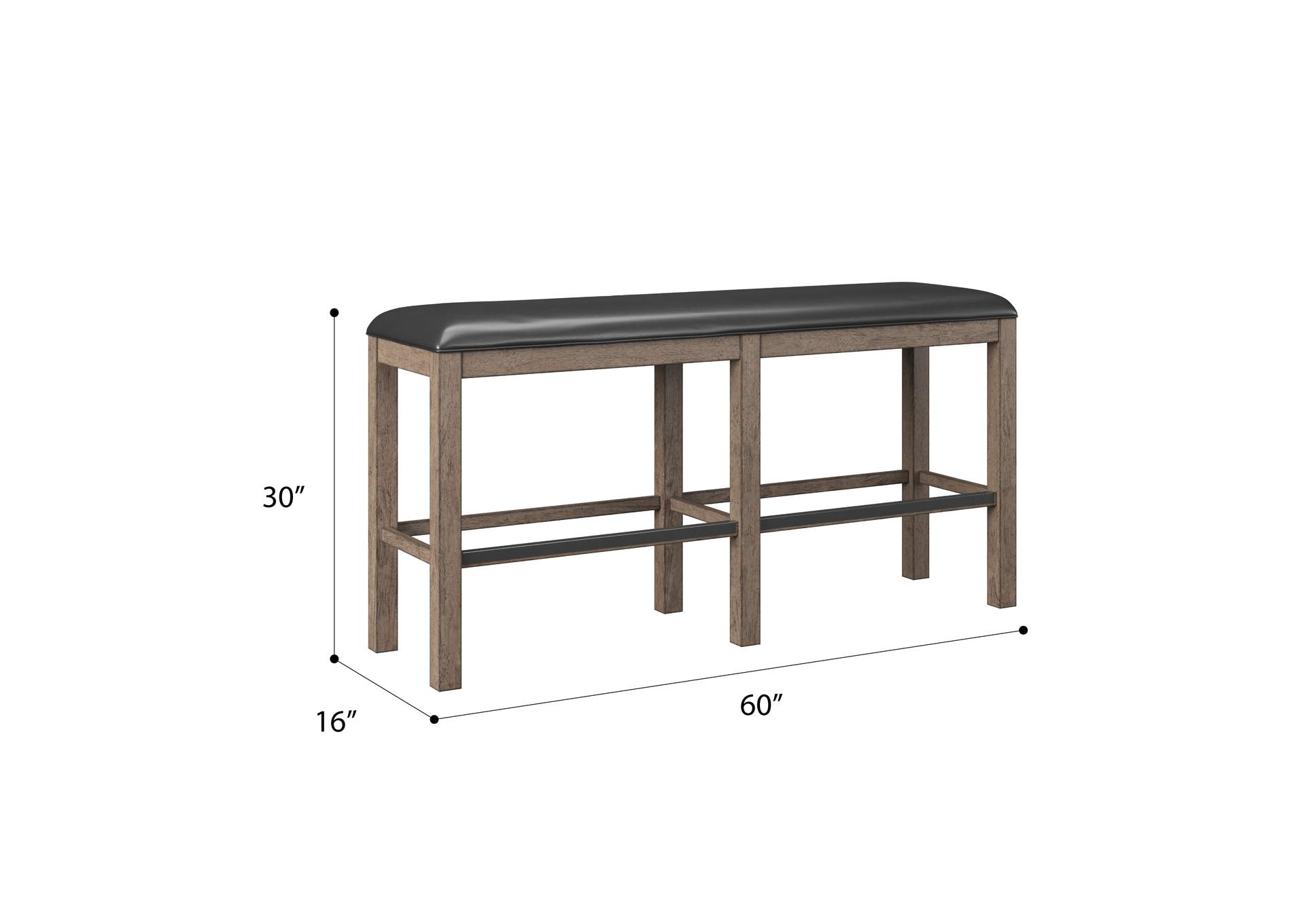 Benton 60" Bar Height Bench,Emerald Home Furnishings