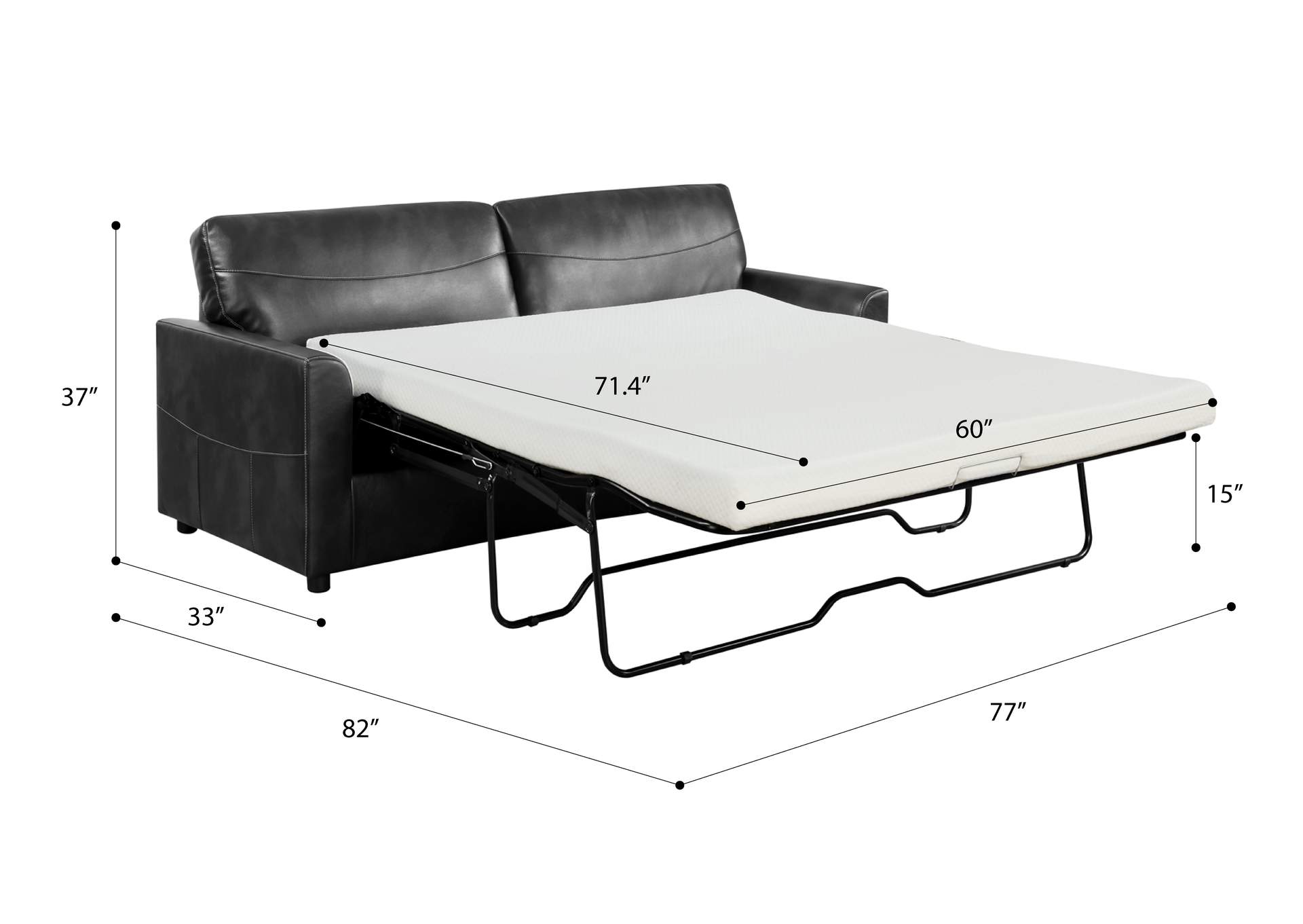 Slumber Queen Sleeper Sofa,Emerald Home Furnishings