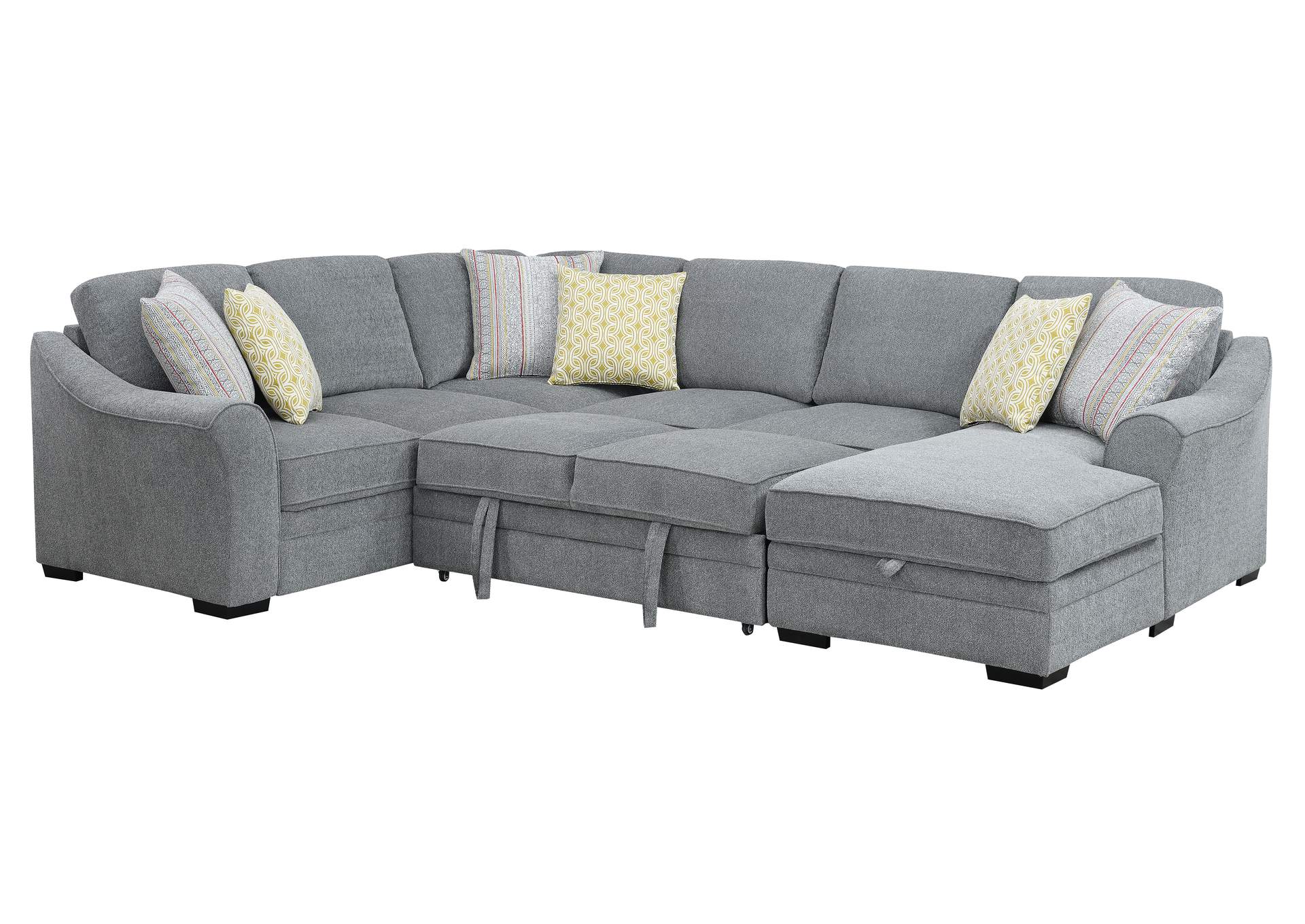 Pop-Up Sleeper Sectional,Emerald Home Furnishings