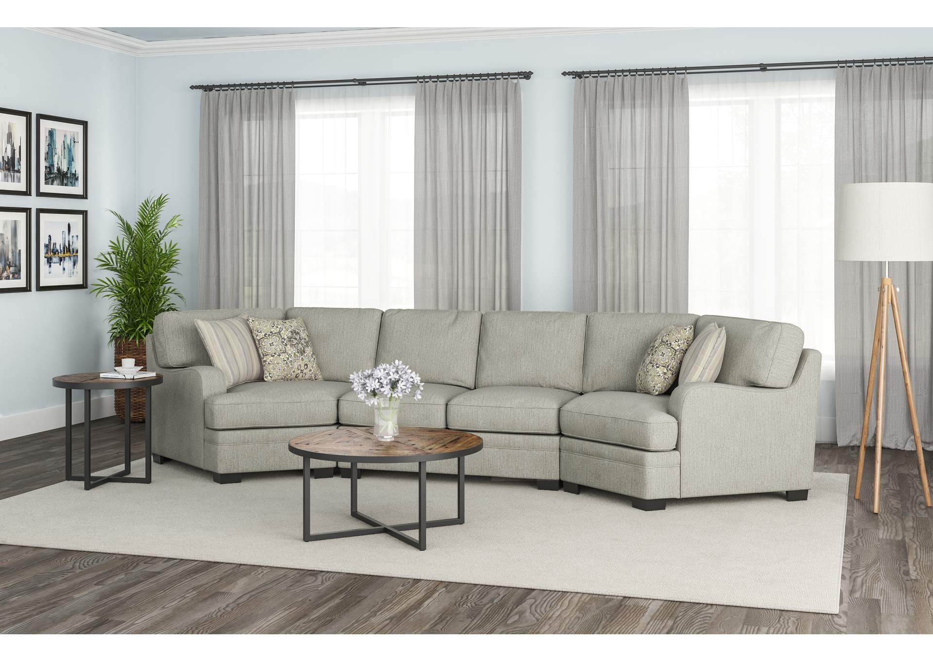 Analiese Cuddler Sectional,Emerald Home Furnishings