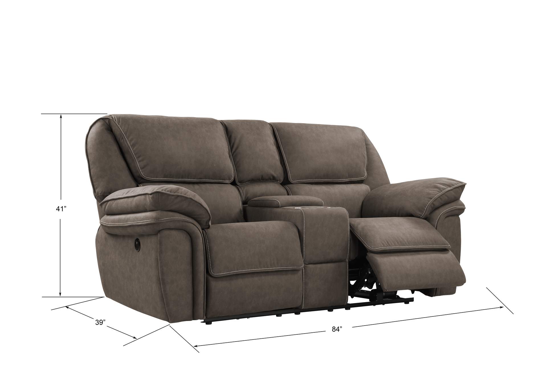 Allyn Power Console Loveseat,Emerald Home Furnishings