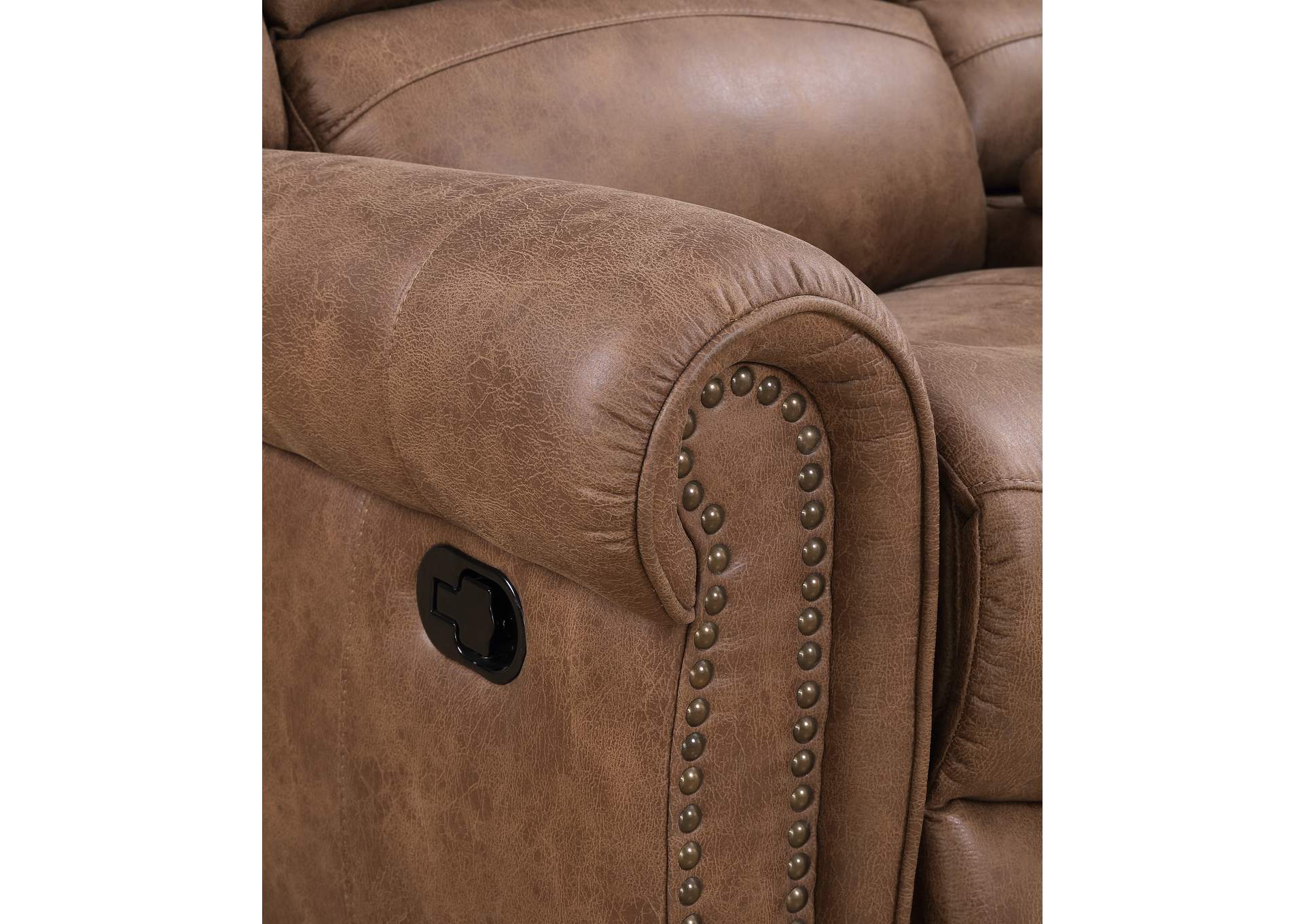 Spencer Reclining Console Loveseat,Emerald Home Furnishings