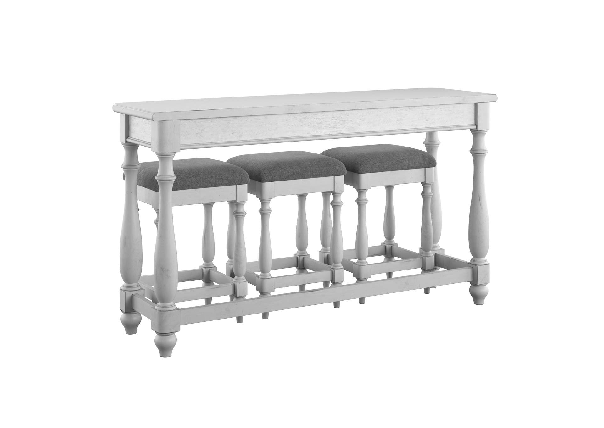 New Haven Sofa Table With Three Stools,Emerald Home Furnishings