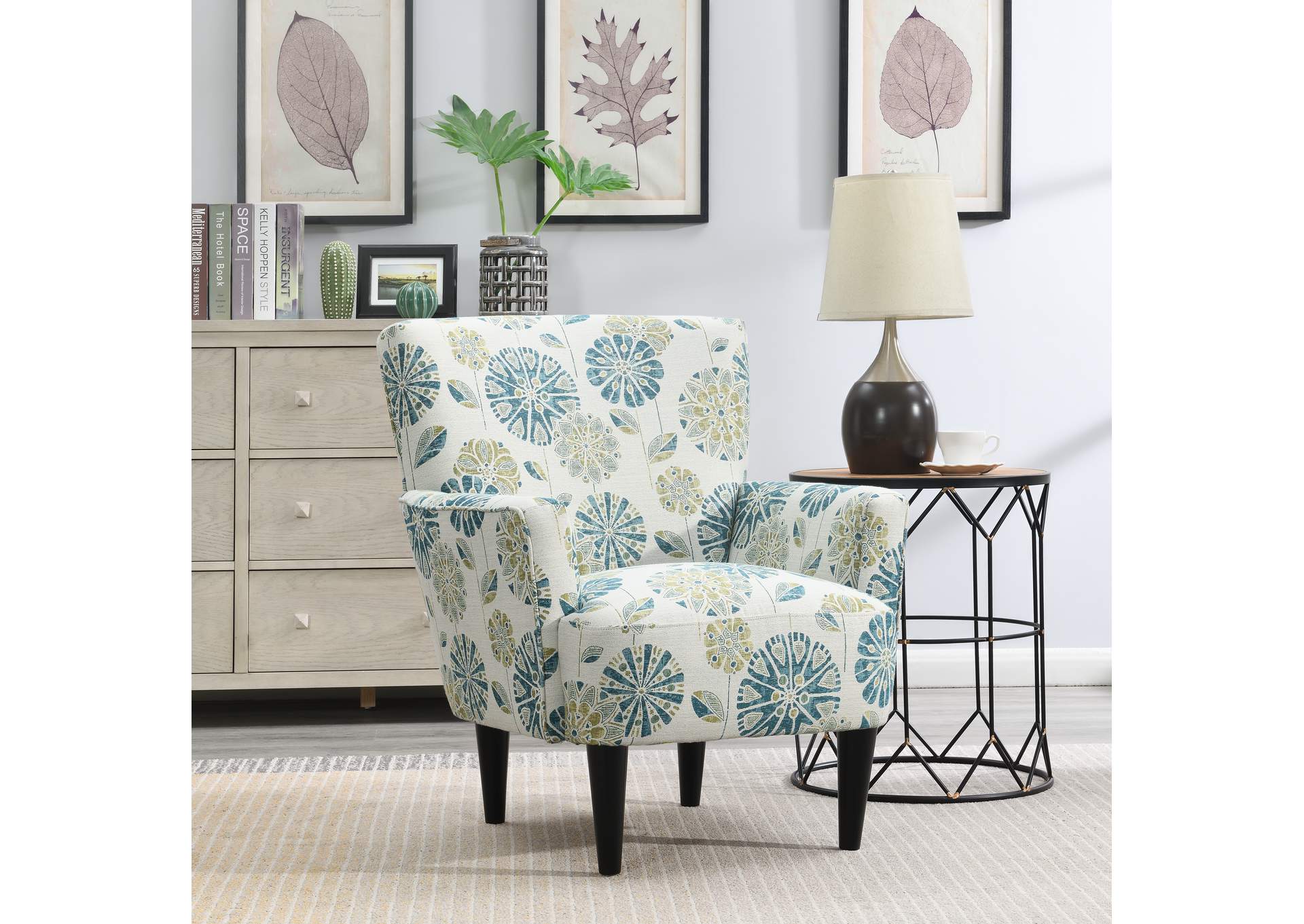 Flower Power Accent Chair,Emerald Home Furnishings