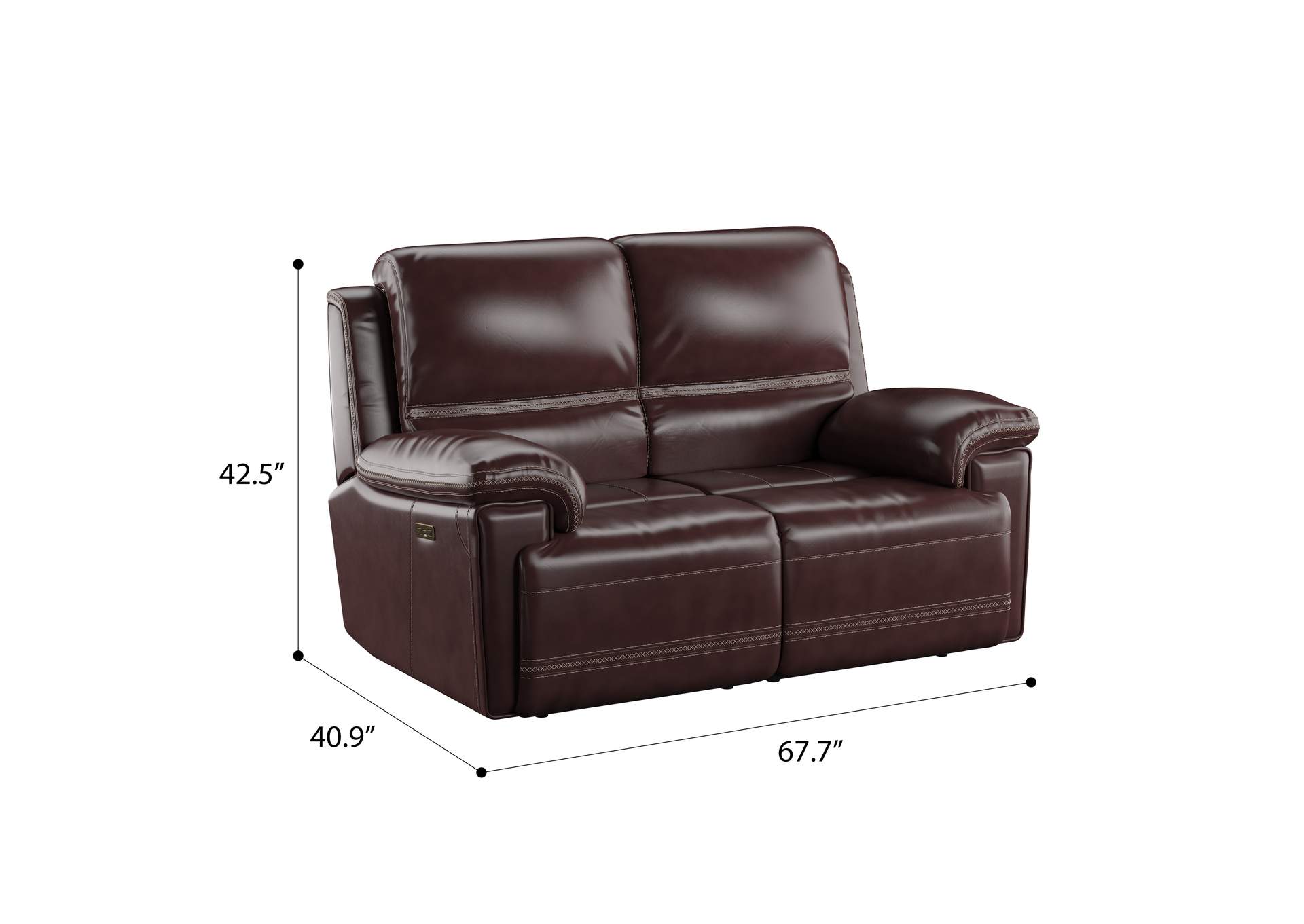 Bernard Dual Power Loveseat And Headrest,Emerald Home Furnishings