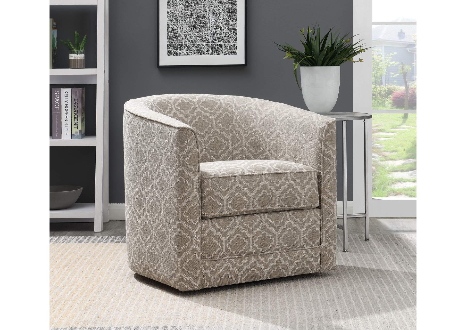 Milo Swivel Accent Chair,Emerald Home Furnishings