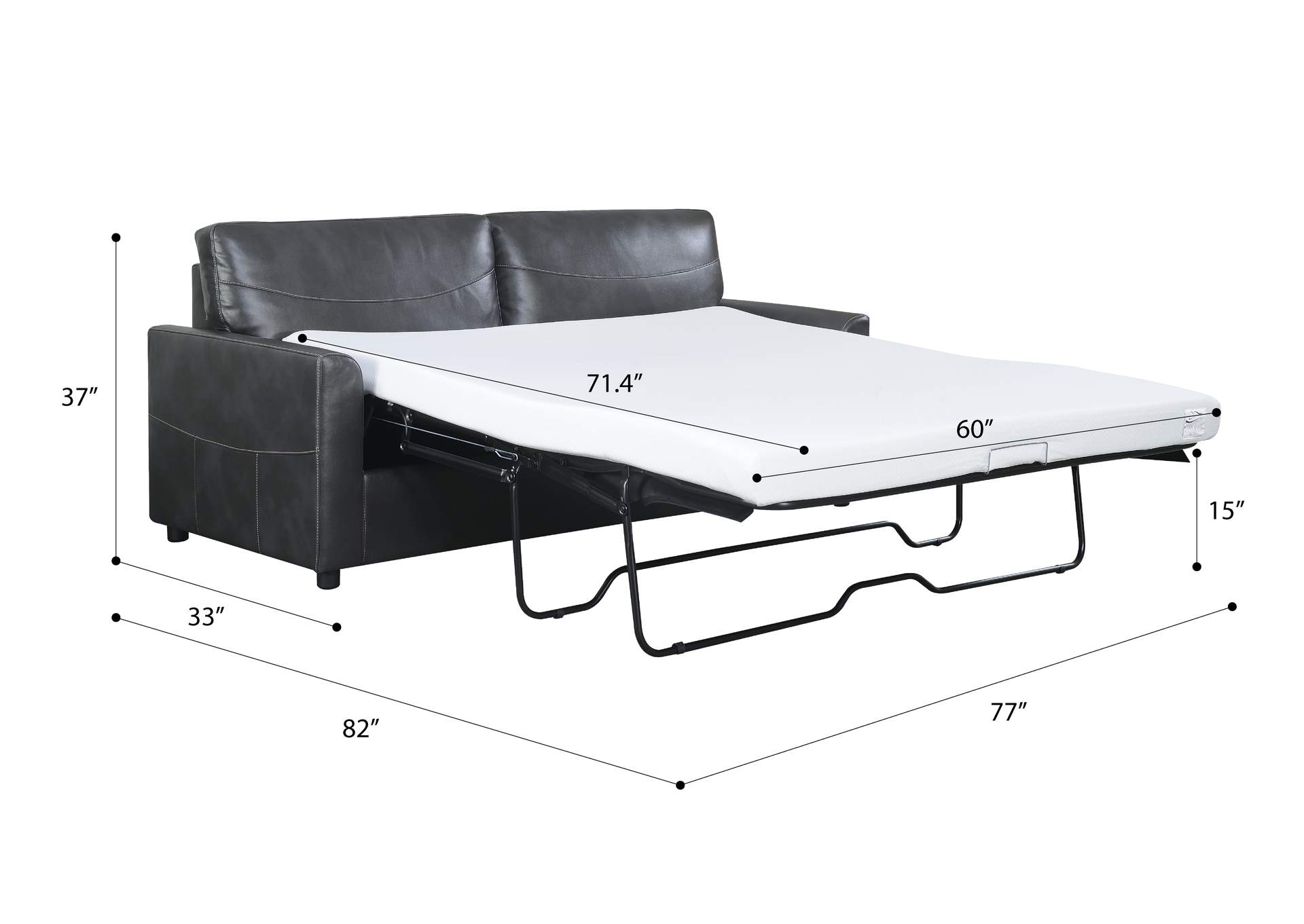 Slumber Queen Sleeper Sofa,Emerald Home Furnishings