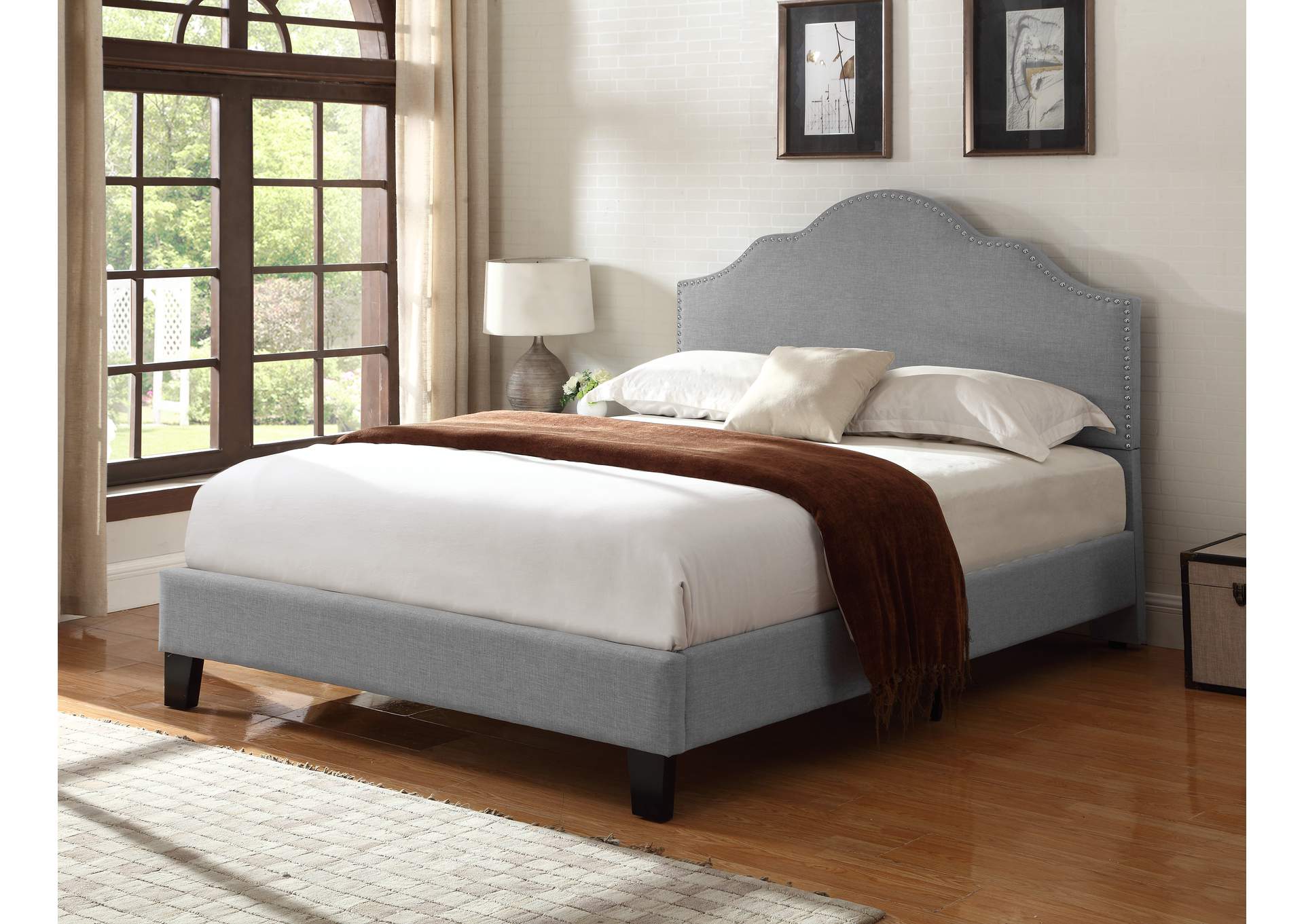 Madison California King Upholstered Bed,Emerald Home Furnishings