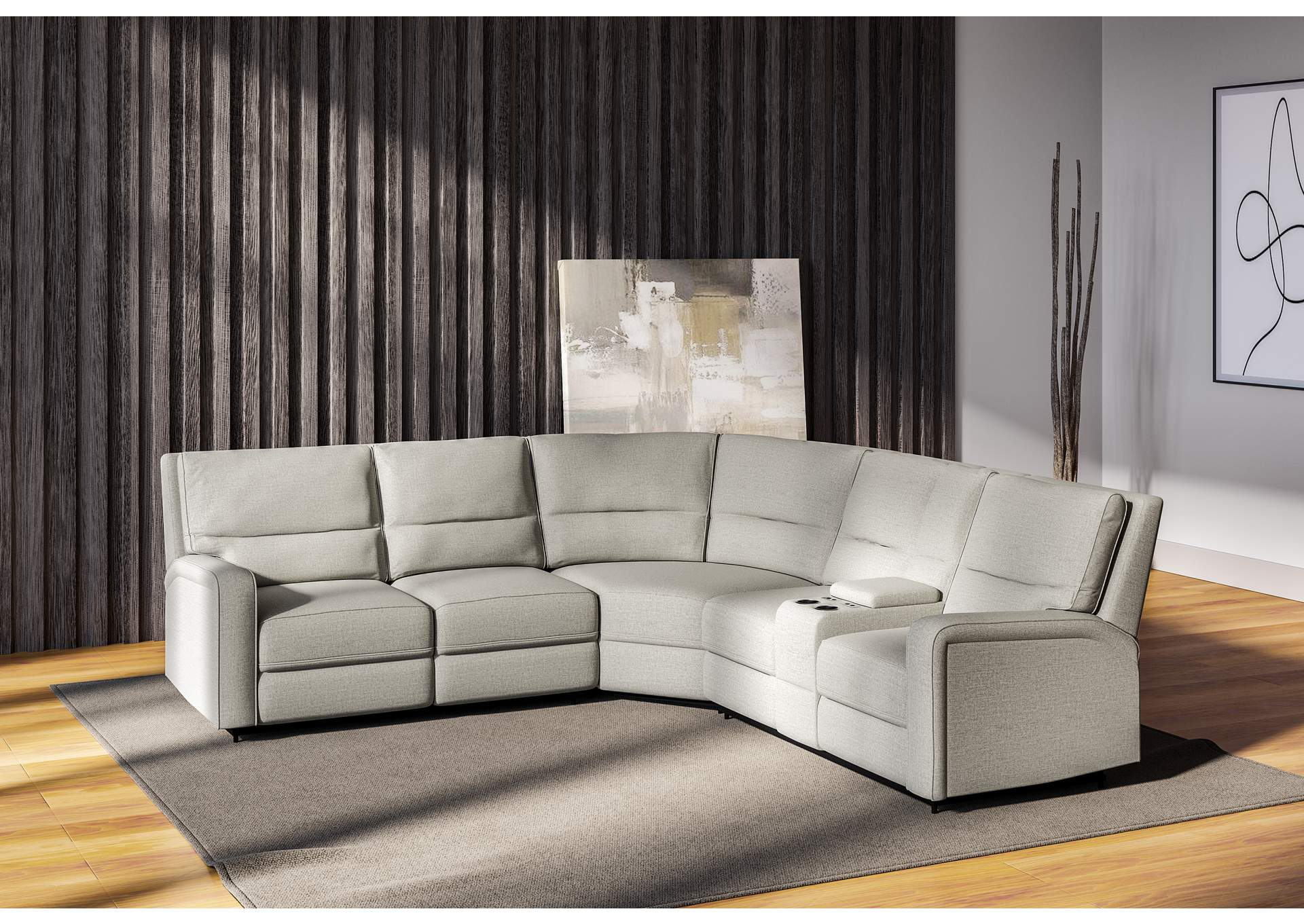 Medford Power 3-Seat Reclining Sectional,Emerald Home Furnishings