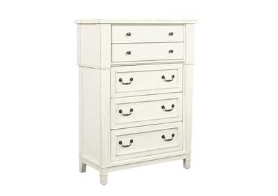 Image for Stoney Creek Weathered White 5-Drawer Chest