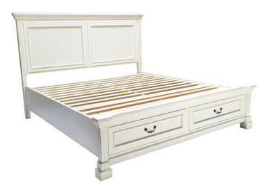 Image for Stoney Creek Weathered White King Storage Bed