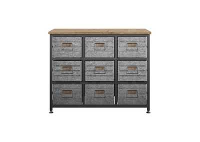 Image for Grant Aged Metal 6-Drawer Accent Cabinet