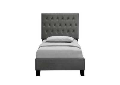 Amelia Dark Gray Twin Upholstered Bed