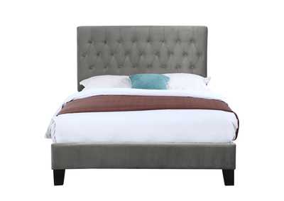 Amelia Dark Gray Cal King Upholstered Bed