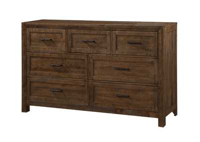 Image for Pine Valley Caramel Brown 7-Drawer Dresser