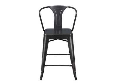 Image for Dakota Iii Gunmetal Gray 24" Bar Height Arm Chair