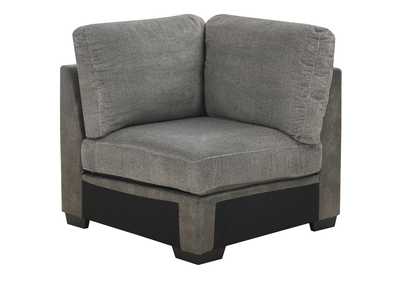 Image for Berlin Gray Herringbone & Sanded Microfiber Modular Corner Chair