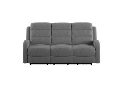 Image for Harvey Mottled Gray Dual Power Sofa Recliner And Headrest
