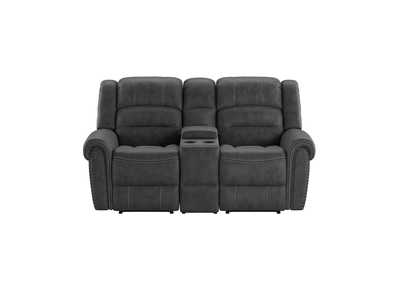 Image for Baldwin Slate Gray Reclining Console Loveseat