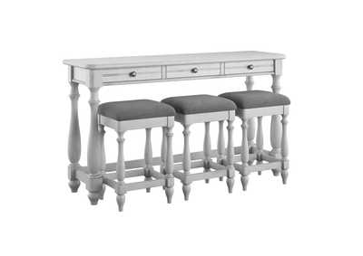 New Haven Sofa Table With Three Stools