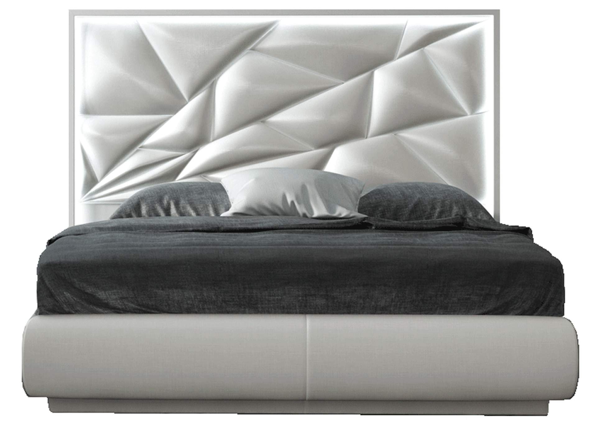 Kiu White Queen Storage Bed,ESF Wholesale Furniture