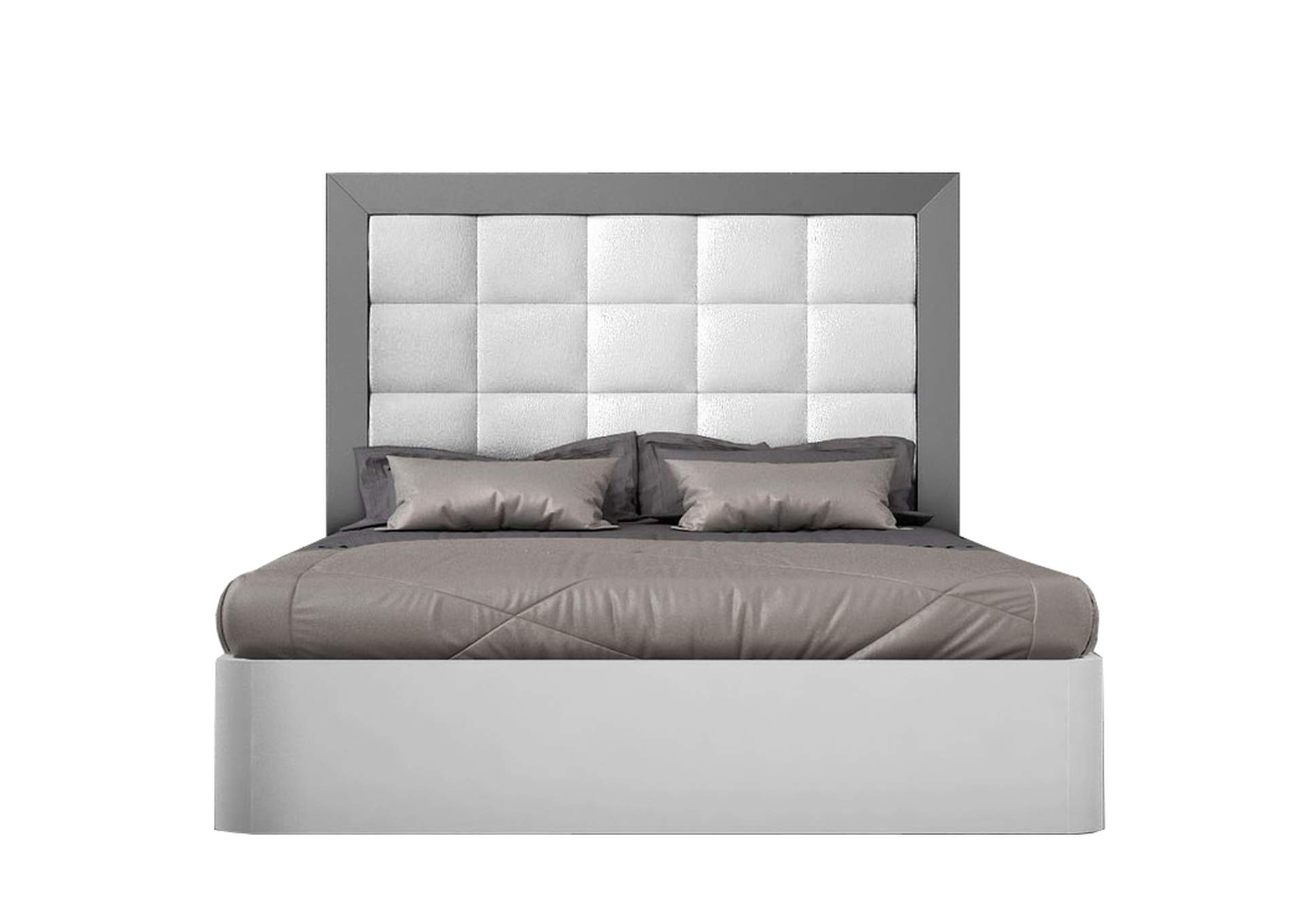 White, Grey/Silver Margo Fs Storage Bed,ESF Wholesale Furniture
