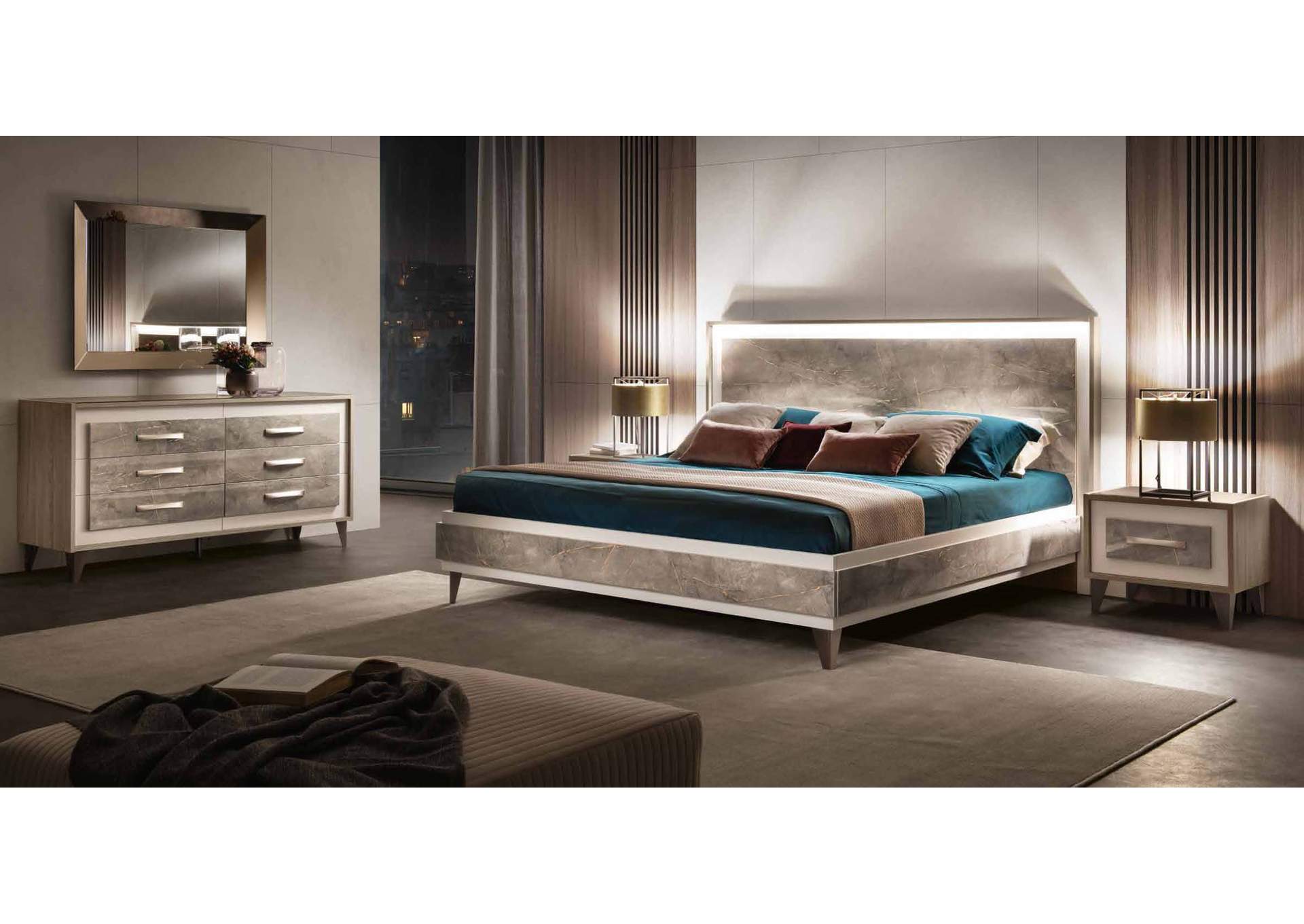 Arredoambra Bedroom By Arredo Classic with Double Dresser SET,ESF Wholesale Furniture