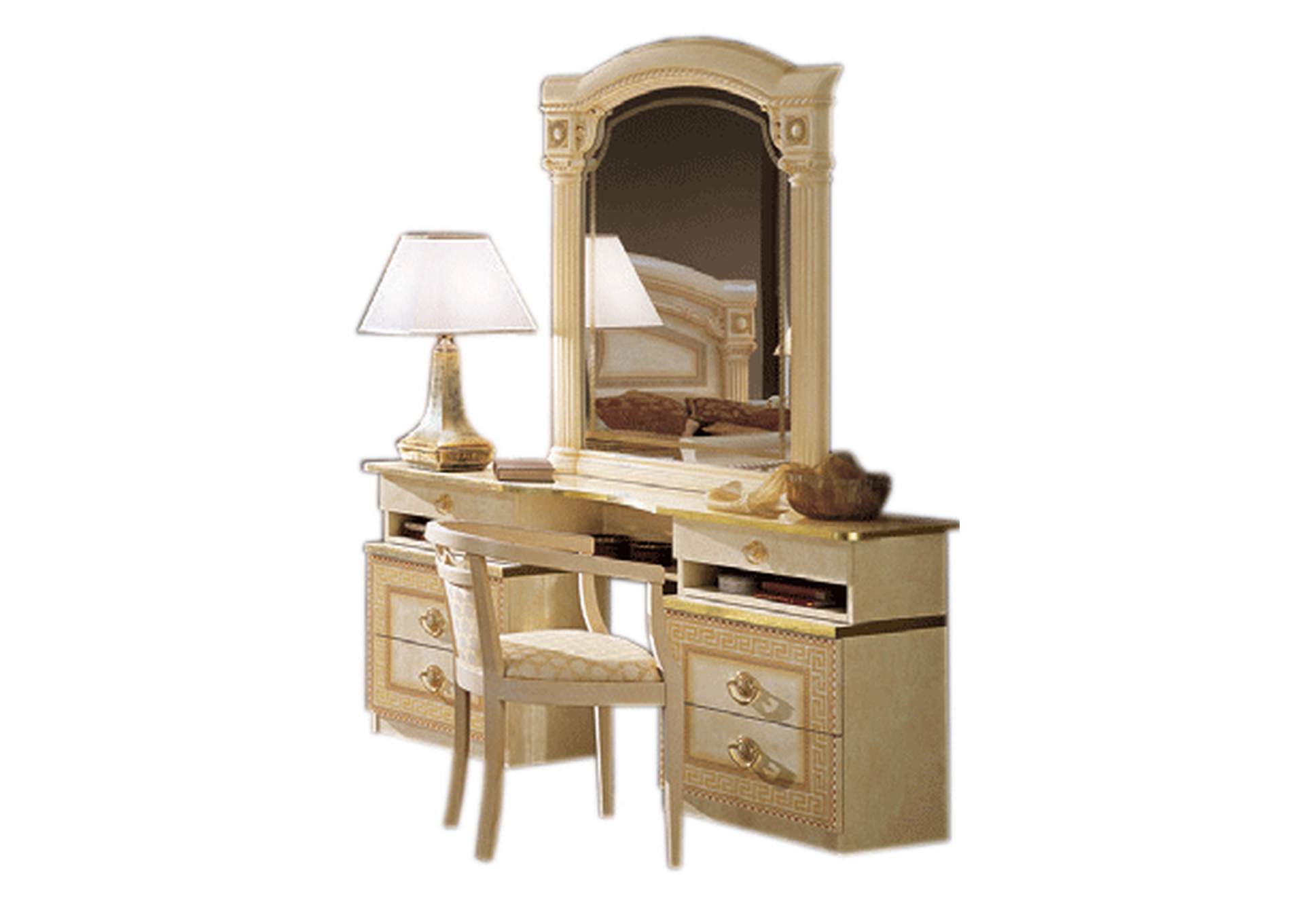 Aida Ivory Vanity Dresser SET,ESF Wholesale Furniture