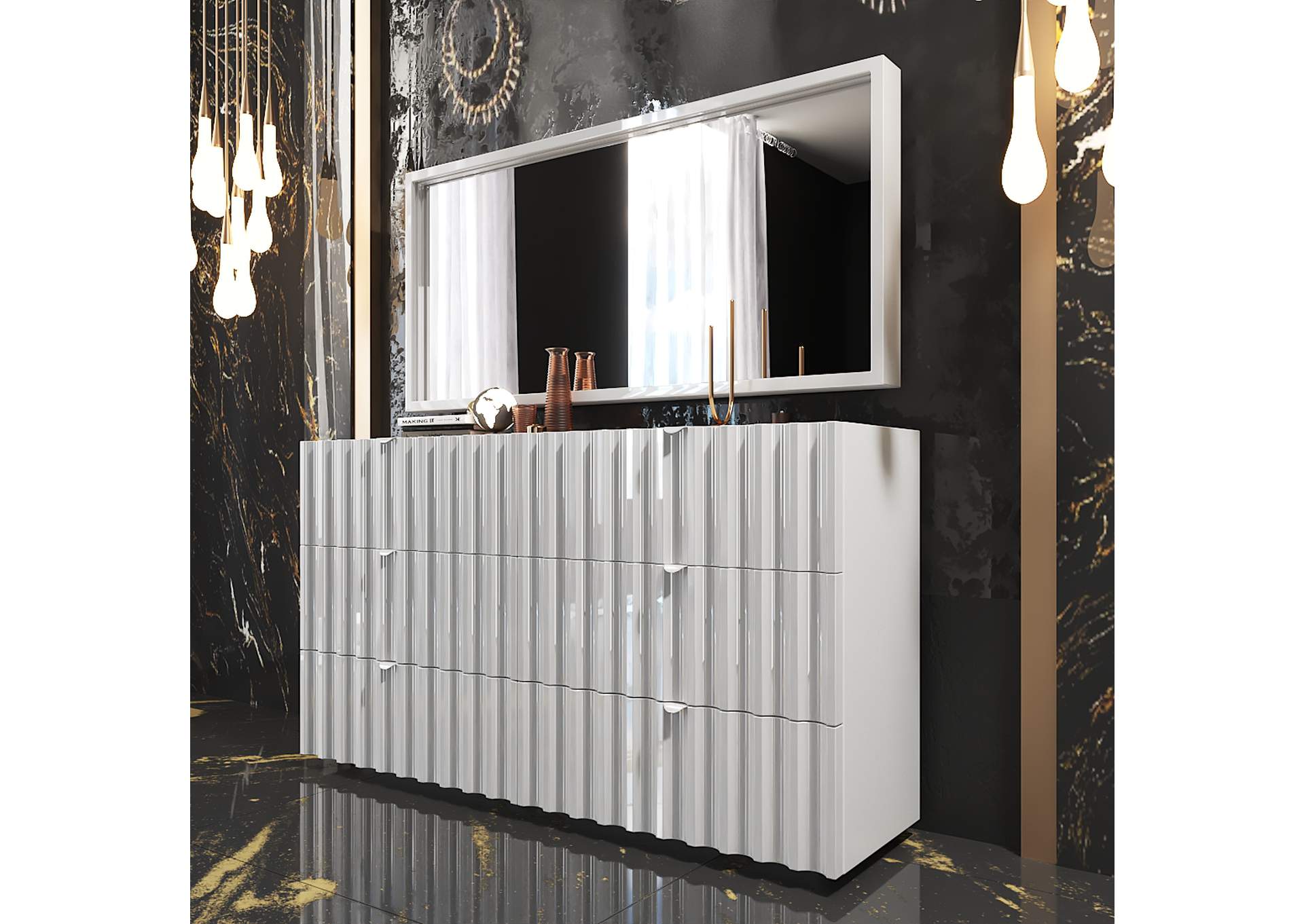 Orion Double Dresser / Mirror SET,ESF Wholesale Furniture