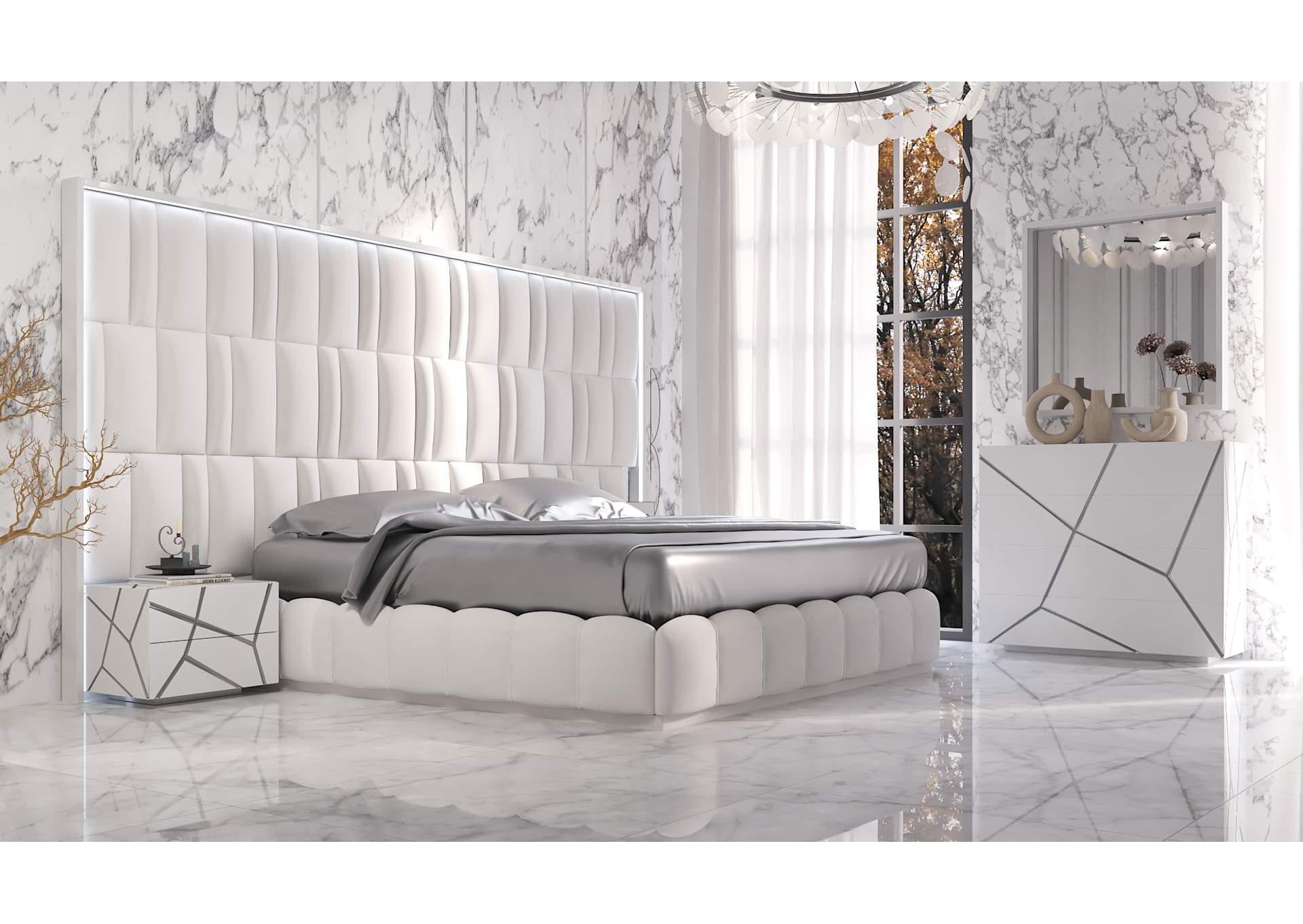 Orion Bed with Gio Cases SET,ESF Wholesale Furniture