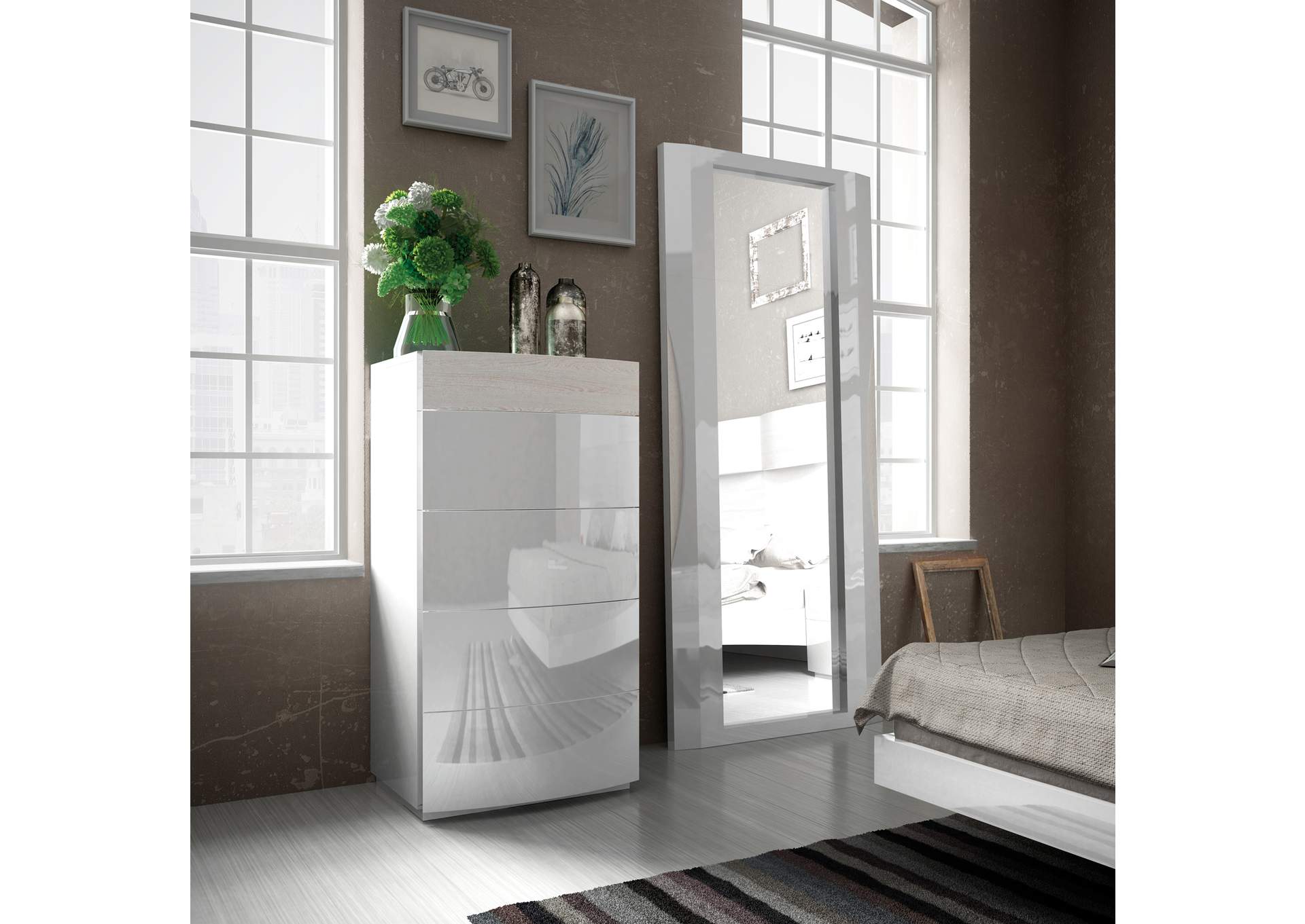 White Cordoba Standing Mirror,ESF Wholesale Furniture