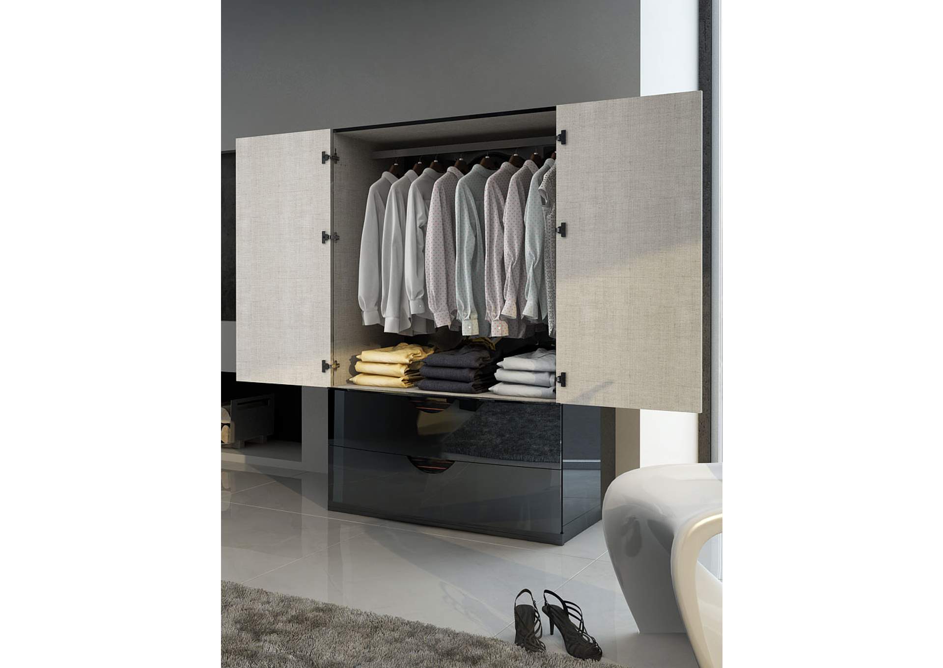 Black Marbella Standing Mirror,ESF Wholesale Furniture