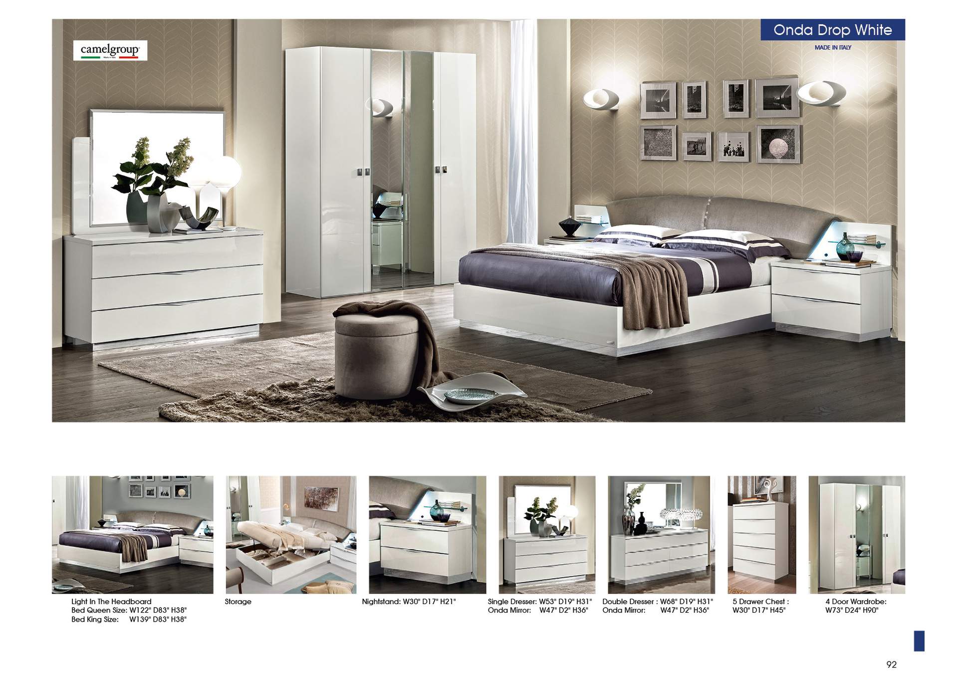 Onda Maxi Nightstand White,ESF Wholesale Furniture